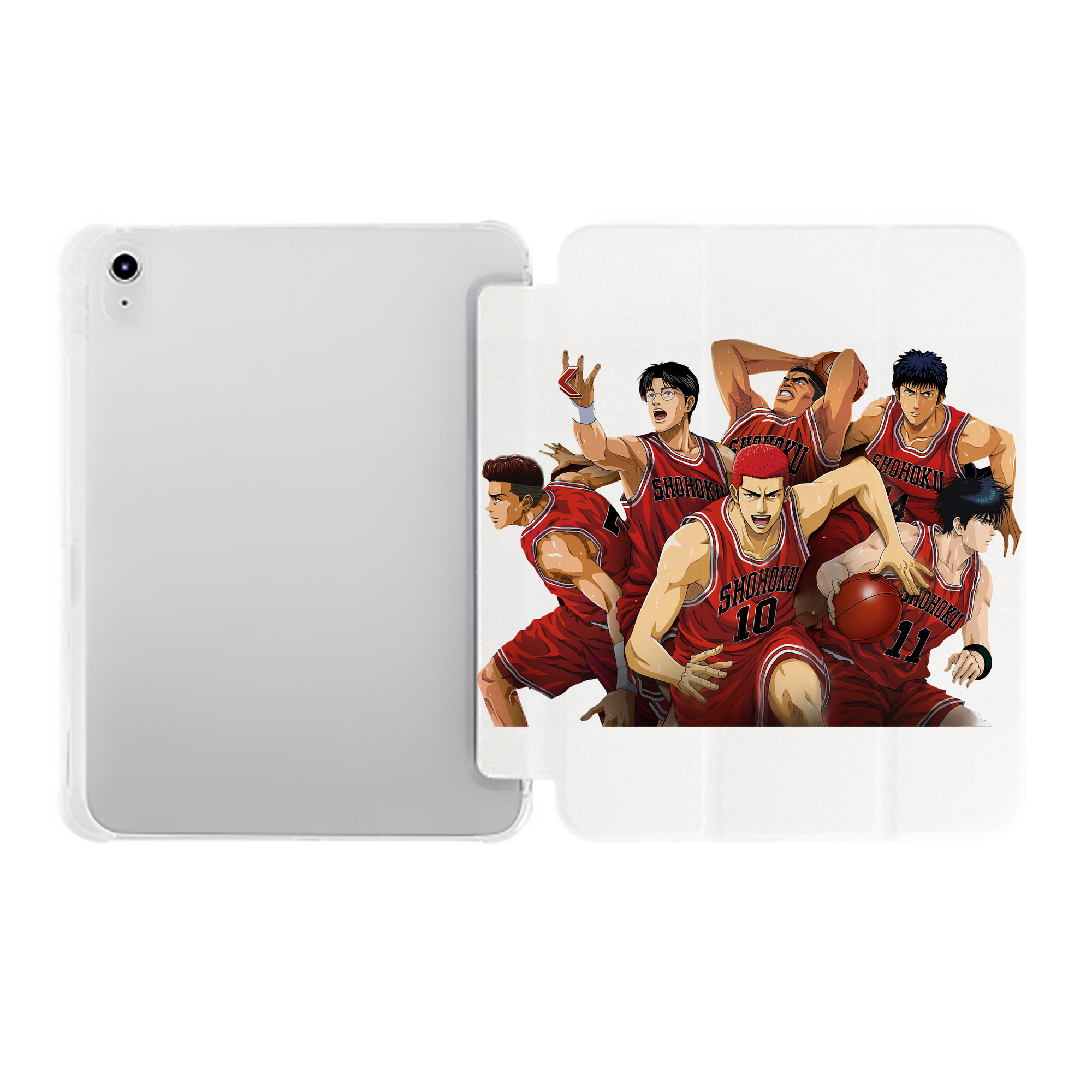（画像用） SLAM DUNK／スラムダンク IPad ケース ペン収納付き 三つ折りスタンド PUレザー×シリコン 対応機種9.5/10.5/10.9インチ